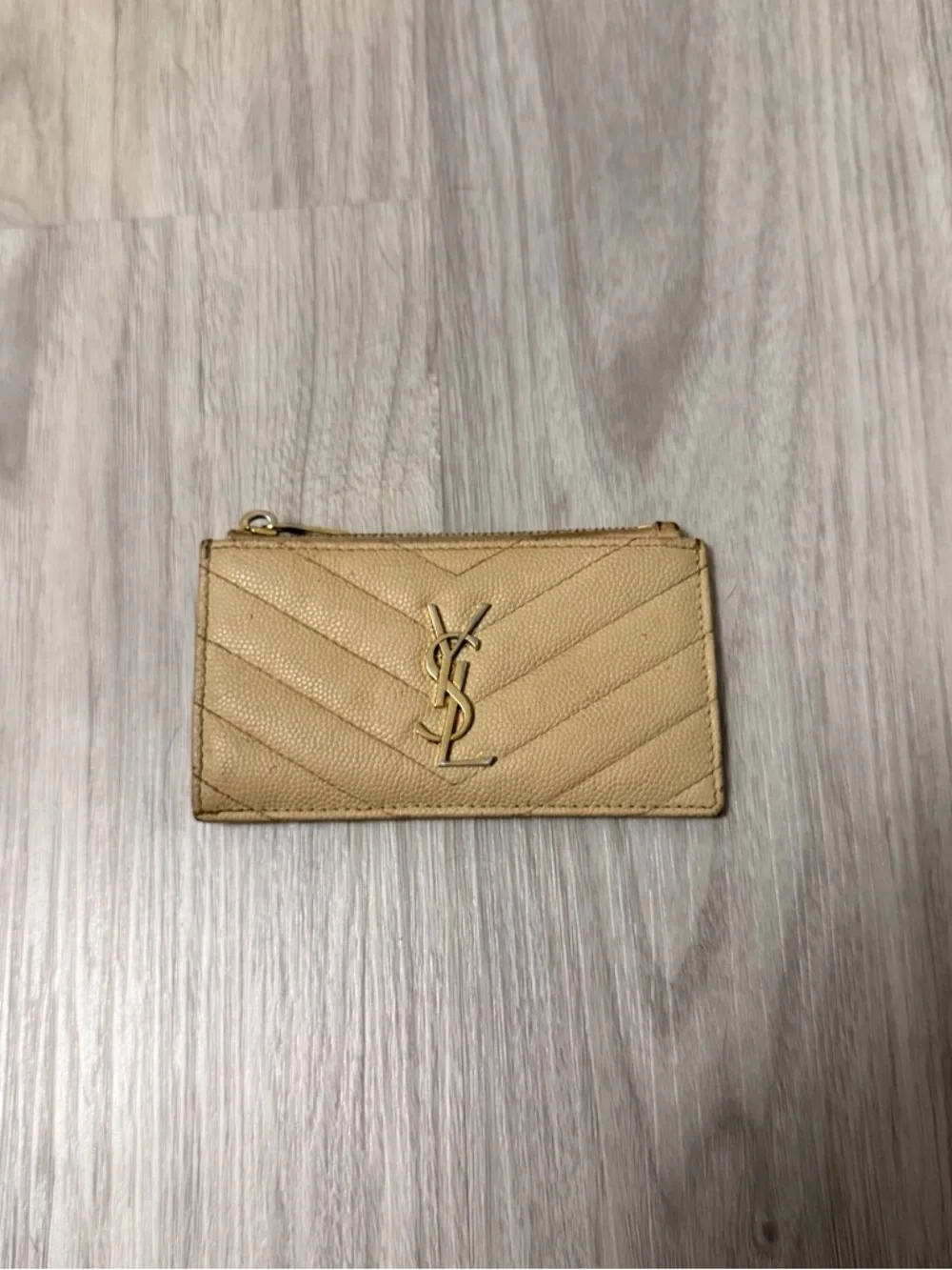 YSL Yves Saint Laurent Cassandre Matelassé Zipped Leather Card Case - Picture 4 of 9